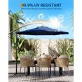 thumbnail image 2 of Arigeas 10FT 360 Degree Rotation Cantilever Umbrella with Cross Base, Outdoor Offset Patio Umbrella with Tilt and Crank Lift, 2 of 6