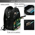 thumbnail image 4 of Fotbe Dinosaur Skeleton Mochila con Estampado y Puerto USB para Hombre y Mujer, Mochila Antirrobo, Mochila de Viaje, Mochila Escolar, Mochila Universitaria, 4 of 7