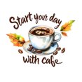thumbnail image 3 of Adhesivo de pared de PVC con forma de taza de café y grano Start Your Day, 20 x 30 cm, 3 of 4