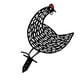 thumbnail image 1 of Inteprter 1 pieza de estaca de pollo, arte de patio, estaca de hueca acrílica, decoración impermeable para césped y jardín Decoración del hogar B Inteprter HA003969-01, 1 of 1