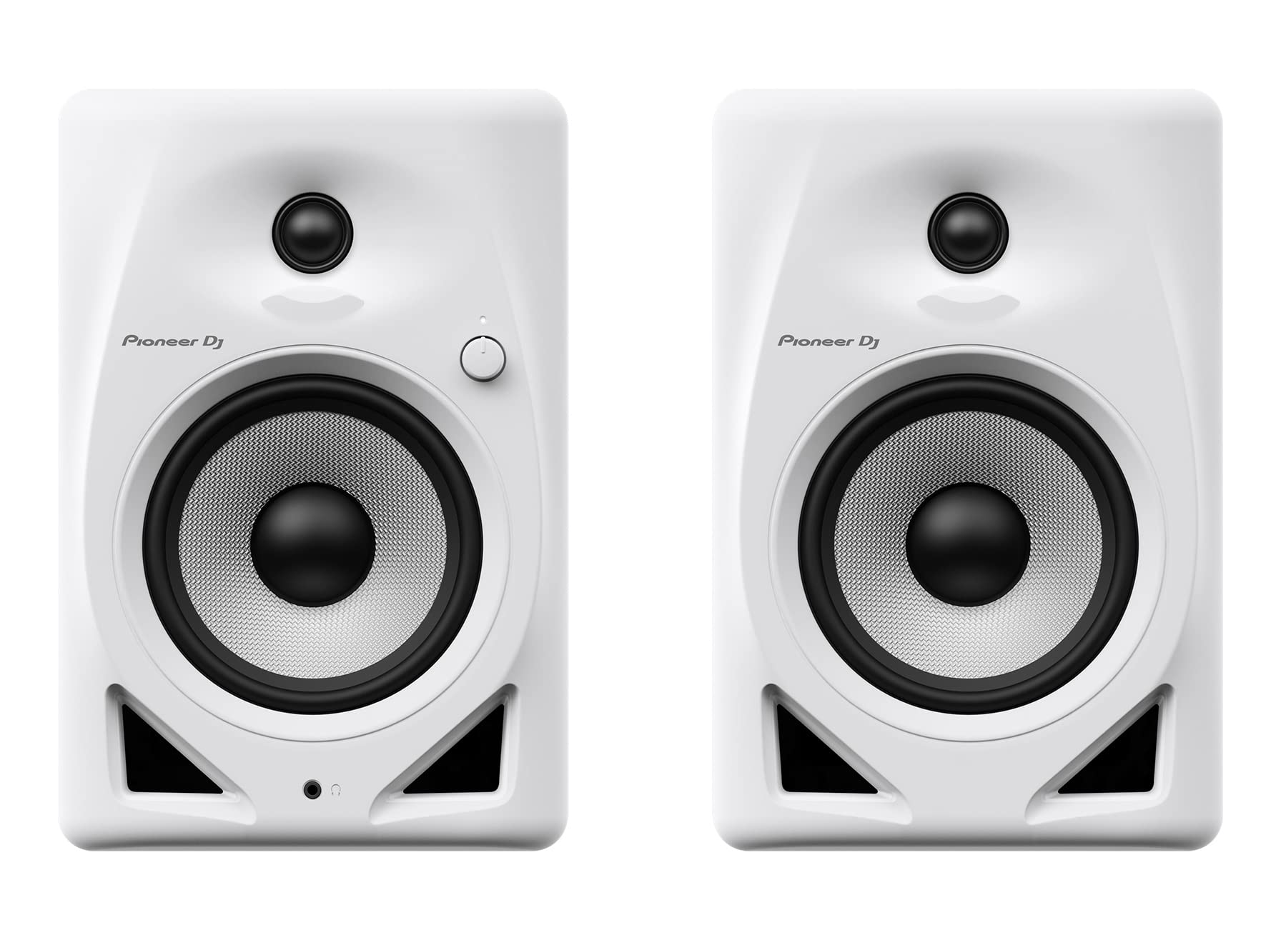 Pioneer DM-50D 5-inch White Desktop Monitor Bundle with Headphones, Laptop Stand, and Austin Bazaar Polishing Cloth