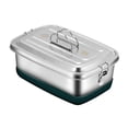 thumbnail image 2 of Bento Box, Stainless Steel Bento , Design with Lockable Clips, Metal Lunch Containers for Adults - 2000ml 2 Tier 3, 2 of 8