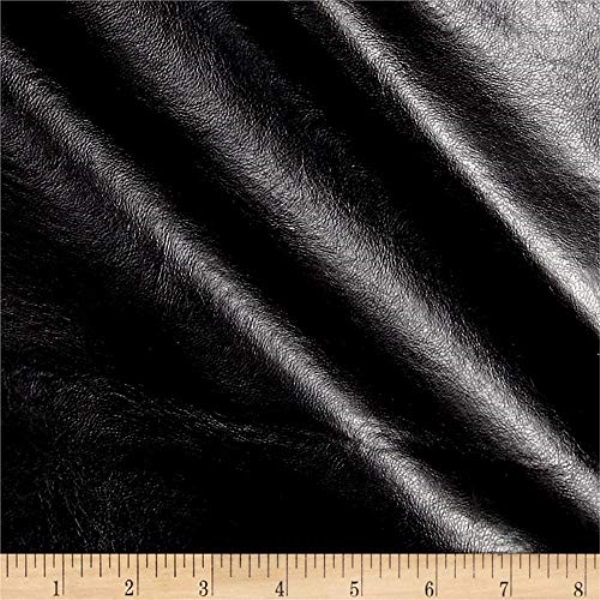 plastex fabrics 0338934 faux leather buffalo black fabric by the yard