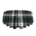 thumbnail image 5 of Blue Green Plaid Checkered Pattern Round Tablecloth 60"x60",Wrinkle Wipeable Table Cloth for Kitchen Dining Room Picnic Patio Party, 5 of 6
