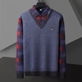 thumbnail image 1 of Blusa y camisa de manga larga con cuello vuelto para hombre, color liso, intensificación de patrón, cálida, con cuello vuelto, blusa de poliéster para hombre., 1 of 9