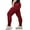 A-Dark Red, variant on Forloe Plus Size Leggings with Pockets for Women High Waist Tummy Control Workout Yoga Pants Black