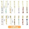 thumbnail image 4 of 14pcs 7 Colors Braids Hair Jewelry with Natural Stone Pendant Crystal Spiral Loc Jewelry Crystal Dreadlock Accessories Hair Charms for Woman Braids Hair Jewelry, 4 of 9