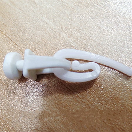 10pcs Plastic Curtain Rail Track Gliders Sliders Hooks For Window