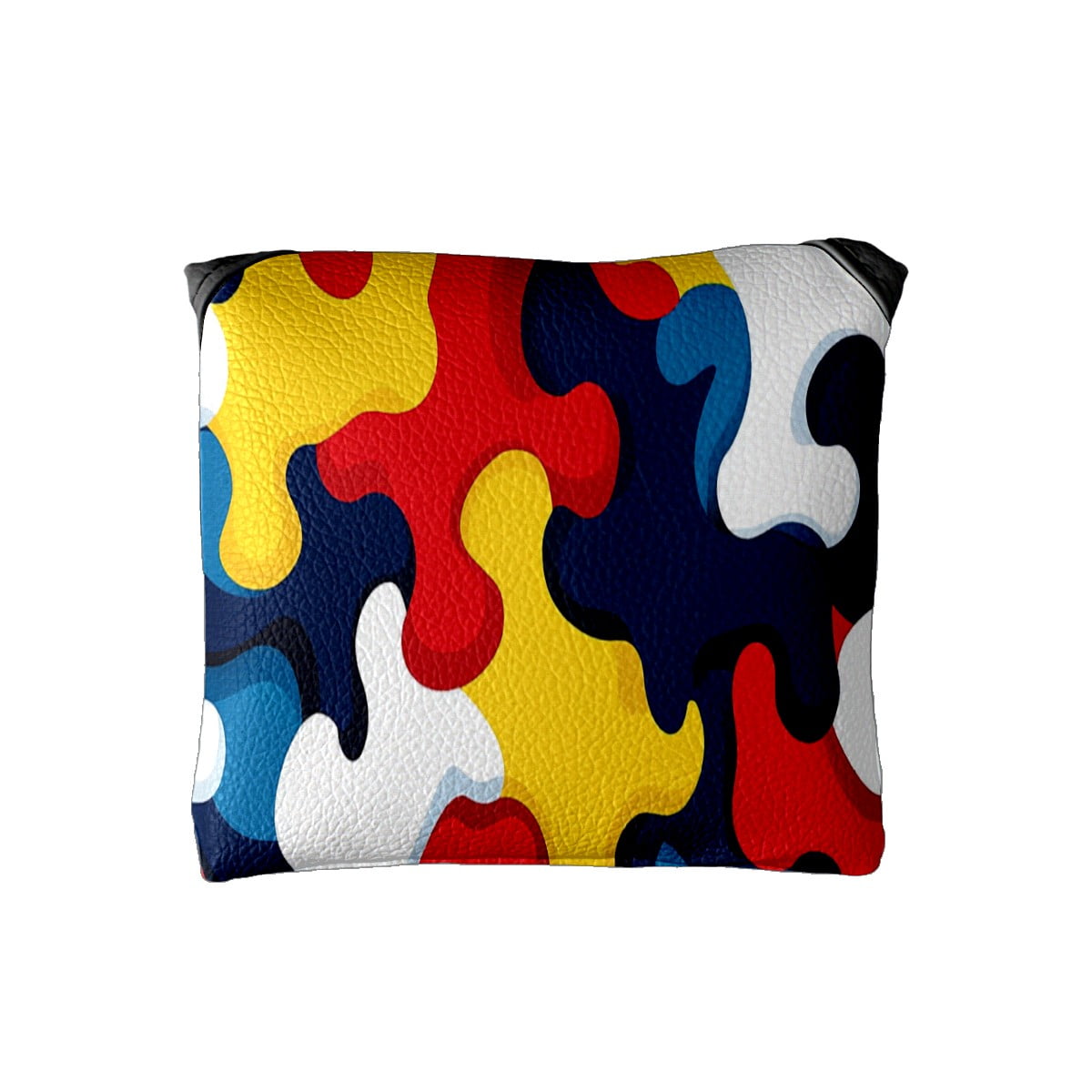 Golf Mallet Putter Cover Premium Leather Waterproof Golf Putter Head Cover with Magnetic Closure Color Puzzle