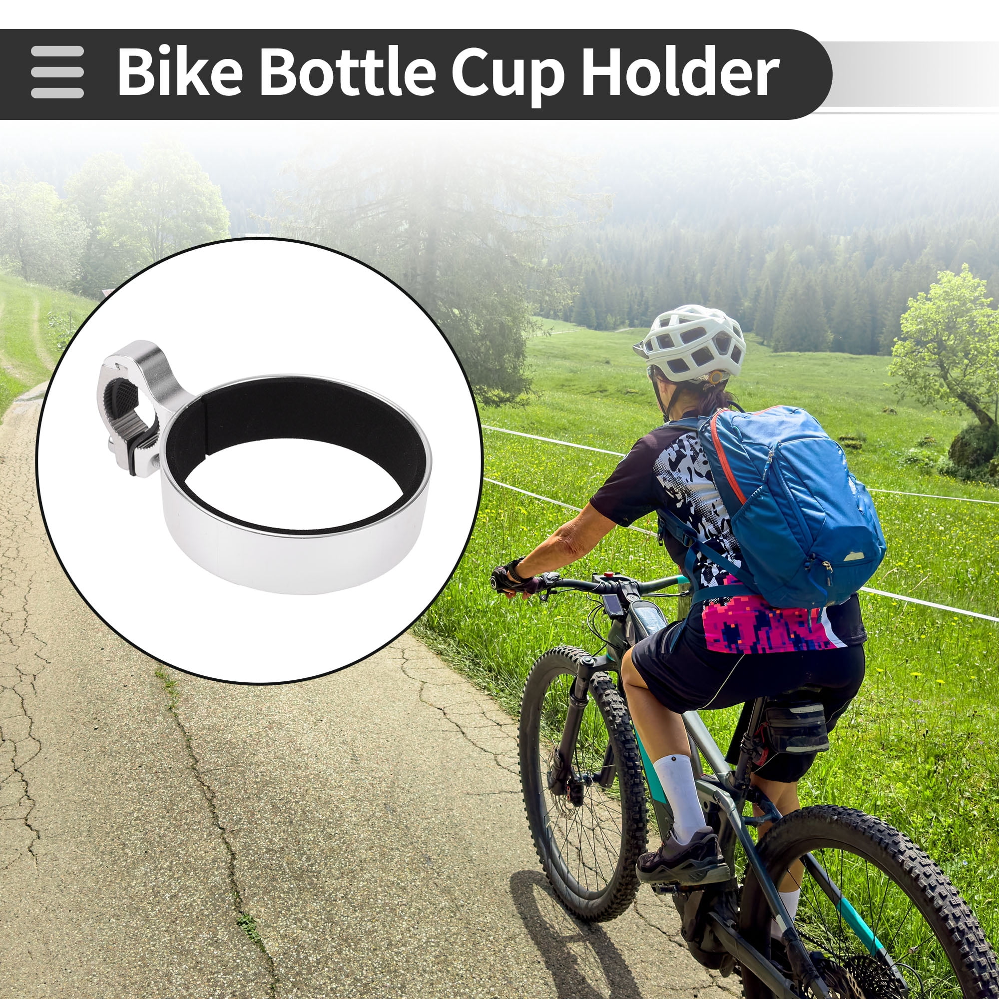 Unique Bargains Bike Bottle Cage Aluminium Alloy Bicycle Drinks Holder for MTB Road Silver