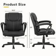 Furmax Mid Back Executive Office Swivel Computer Task Armrests