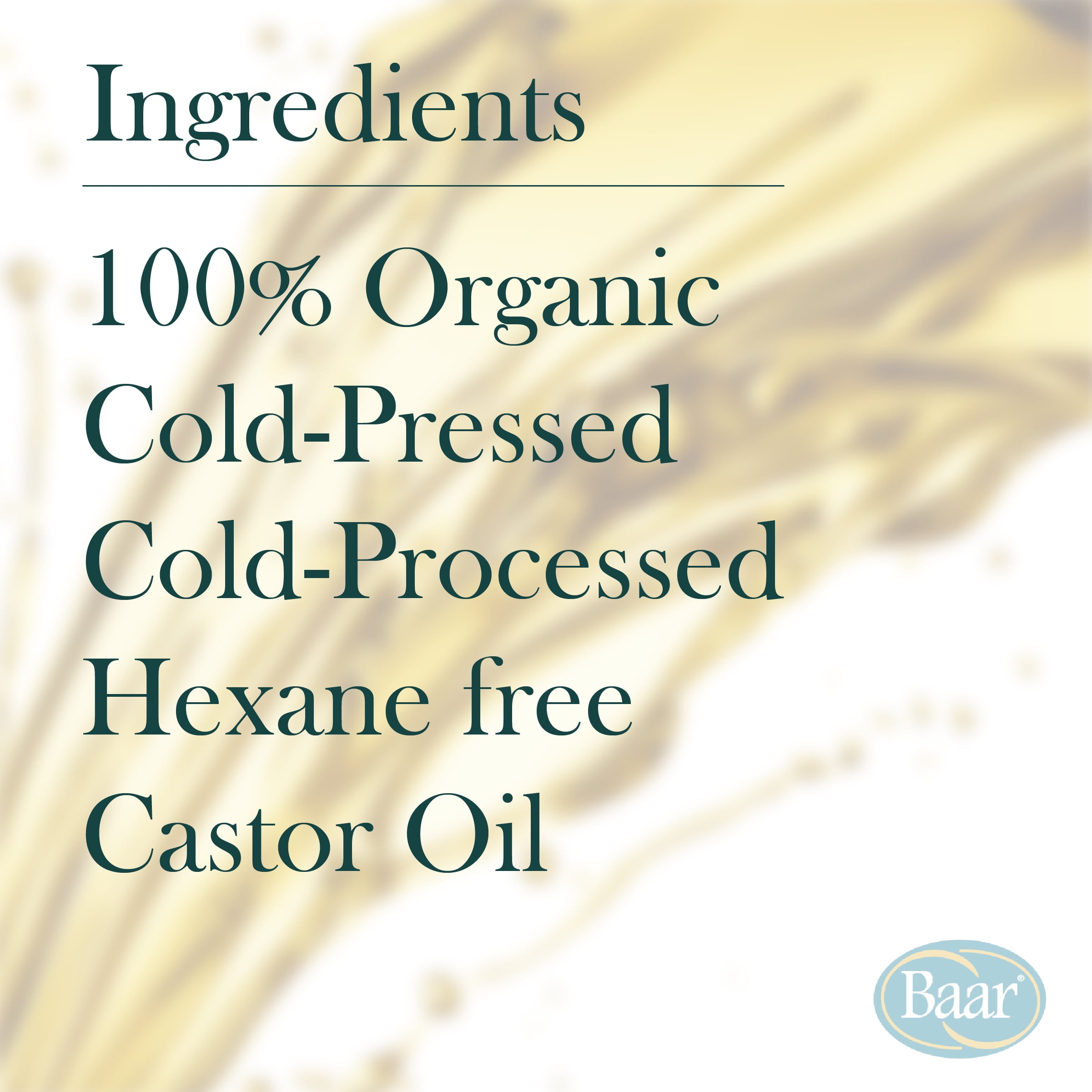 Organic Palma Christos Castor Oil - Gallon Castor Oil for Hair, Eyelashes, Eyebrows, Skin, Eliminations, and Many More! - Exclusive Palma Christos® Brand by Baar