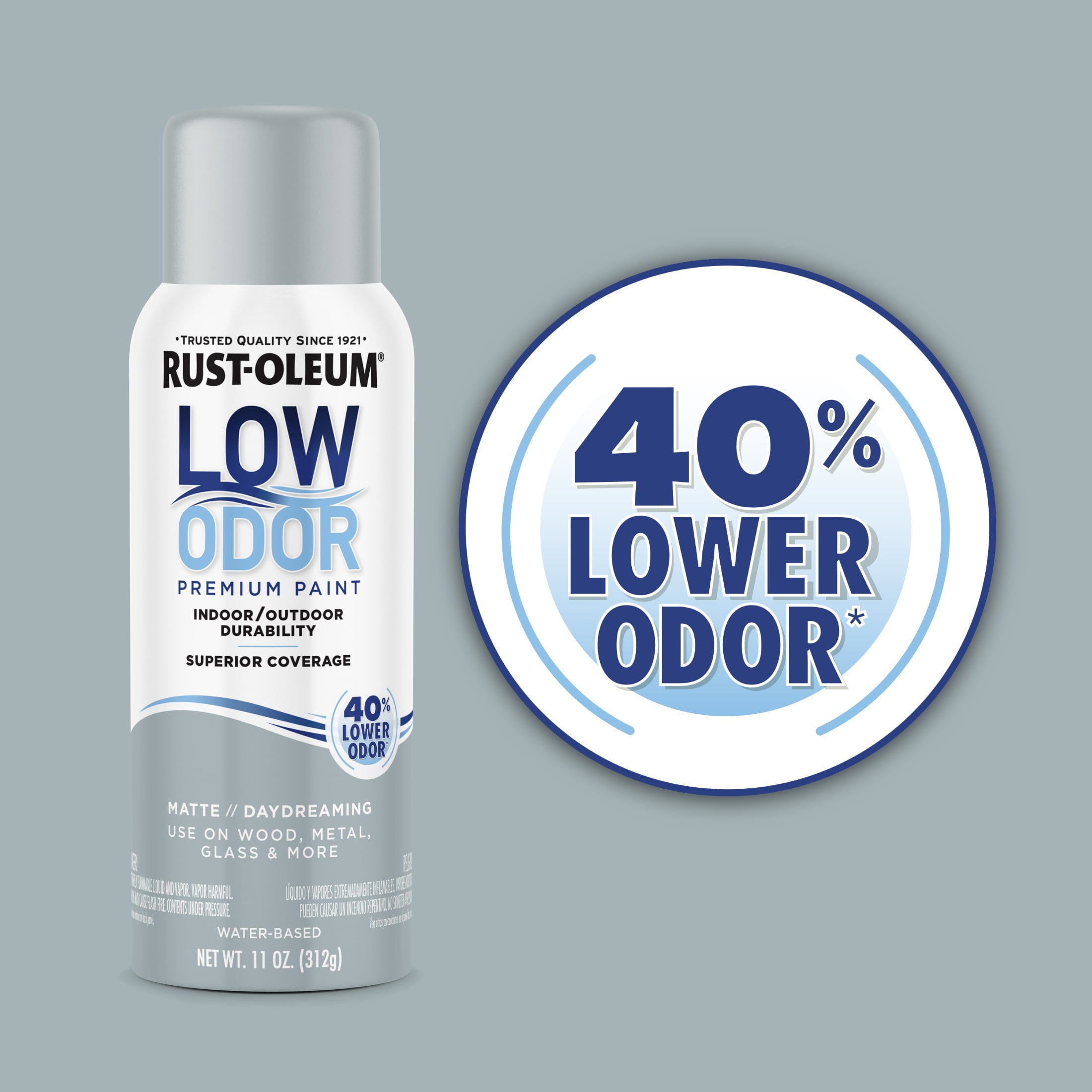 (6 pack) Daydreaming, Rust-Oleum Low Odor Premium Matte Spray Paint-388284, 11 oz