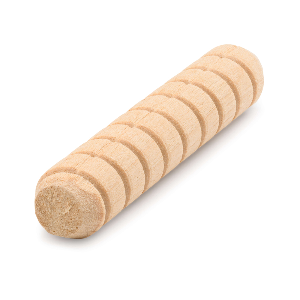 Woodpeckers Wooden Dowel Pins – 4" X 1/2" Fluted Dowels, 50-Pack For Furniture, Crafts, Macrame & More