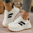 thumbnail image 3 of Women's Walking Shoes Cushioning Breathable Tennis Running Slip on Comfortable Gym Workout Non Slip Athletic Fashion Sneakers White Size 8.5, 3 of 6