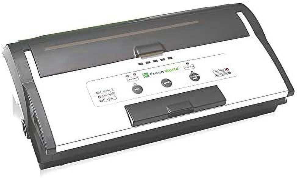 Fresh World FW-3150 Automatic Vacuum Sealer with Built-in Roll Storage, Cutter with starter Bags and Roll