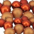 thumbnail image 2 of Northlight 12ct Shatterproof 4-Finish Christmas Ball Ornament Set 4" - Orange, 2 of 3