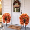 thumbnail image 4 of Bougainvillea Artificial Fall Hanging FlowersPlants for Outdoors Autumn Decoration, 2pcs Faux Bougainvillea Vines Orange Fake Flowers Realistic UV Resistant Silk Flowers for Outside Planter Yard Home, 4 of 17