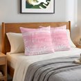 thumbnail image 6 of Pillow Covers 18x18 Set of 2, Vintage Blush Pink Throw Pillow Covers Decorative Couch Cushion Cover, Farmhouse Florals Leaf Coastal Home Microfiber Soft Square Pillowcases for Bedroom Living Room, 6 of 9