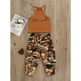 thumbnail image 3 of Kiapeise Baby Toddler Kids Girls Clothes Sets 2pcs Halter Sleeveless Top  Camouflage Pants Sets Vest Outfits, 3 of 9