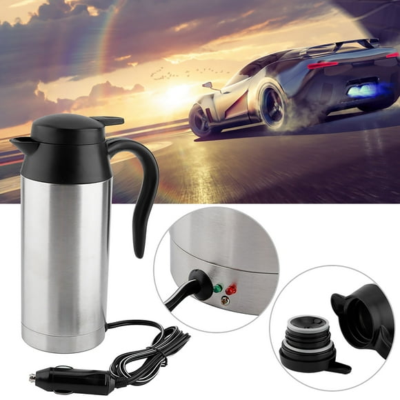 Car Kettle, Double-layer Electric Kettle, Temperature Control With Plastic Handle For Tea Coffee
