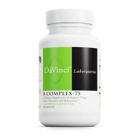 DaVinci Labs B Complex-75 - Supports Proper Nerve Function & Relaxation - 60 Capsules