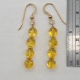 thumbnail image 4 of Amber 4 Bead 14K Gold Filled Drop/Dangle Earrings | 2" Long | Yellow | 1 Pair |, 4 of 11