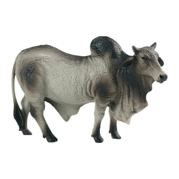 Simulación Vacas Juguetes Figuras Aprendizaje Educación Juguete Granja Animal Juguetes Playset Modelo de Ganado para Estantería Gabinete ración de , Gris F-1pc