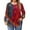 Deep Red, variant on Women's Plus Size Tops, Long Sleeve Round Neck Flowy Tunic, Casual Loose Blouse (Sizes L-5X)