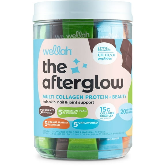 Wellah Multi Collagen Protein   Beauty (Variety Pack) 20 Stickpacks - 15G Collagen Complex Per Serving