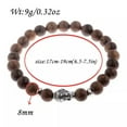 thumbnail image 4 of RSAMD Fashion Men's Women' s Natural Lava Stone Owl 8MM Beads Charm Bracelets Jewelry-J001-1, 4 of 4