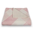 thumbnail image 2 of Creative Products Blush Woven Rug Pattern 50x60 Coral Fleece Blanket, 2 of 3
