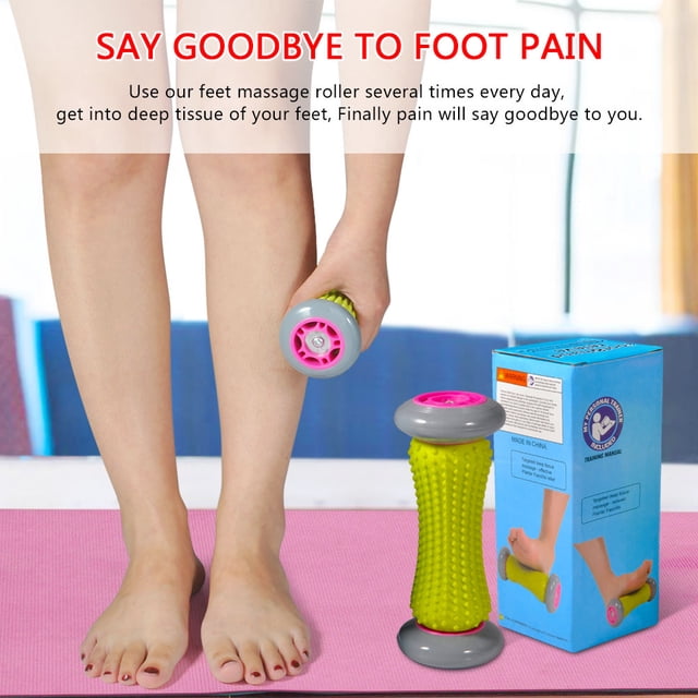 Masajeador de pies con rodillos para aliviar el dolor de fascitis plantar