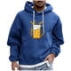 thumbnail image 2 of Sudadera con capucha para hombre, estilo casual, con cuello redondo, estampado, manga larga, blusa de poliéster, 2 of 5