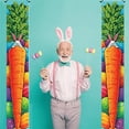 thumbnail image 4 of Happy Easter Bunny Porch Banner Sign 2 Pieces, Cute Bunny and Eggs Door Banner for Spring Porch Wall Front Door Decor, Outside Yard Garden Party Supplies 70.87x11. Inch, 4 of 6
