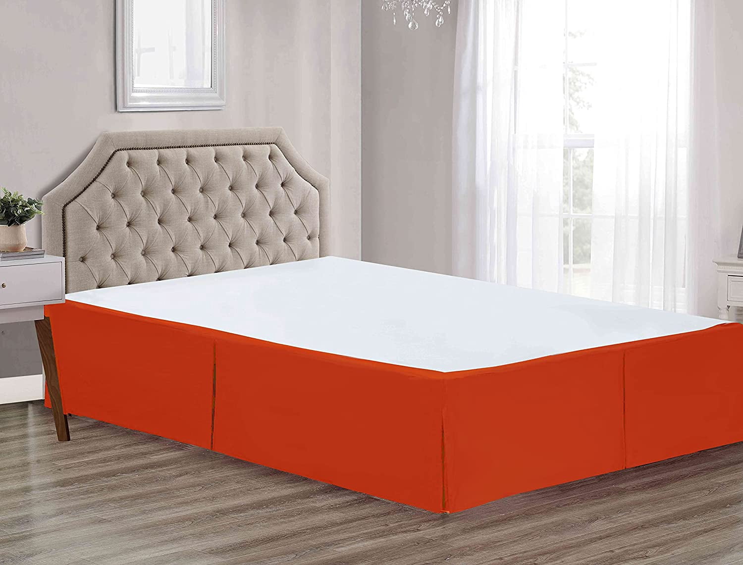 All American Collection New Super Soft Solid Brushed Microfiber 14" Pleated Bed Skirt/ Dust Ruffle