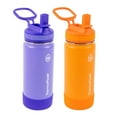 thumbnail image 4 of ThermoFlask 16 oz Double Wall Vacuum Insulated Stainless Steel 2-Pack of Water Bottles, Purple/Orange, 4 of 4