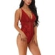 thumbnail image 4 of Mono sexy Mono de cosplay suave Mono de tela con pantalla de encaje para mujeres adultas, rojo vino, S Sweethay XX000036-04, 4 of 7