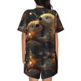 thumbnail image 6 of Haiem Adorable Otter Pair Hug Pattern Pajama Set for Women 2 Piece Lounge Set Short Sleeve Tops and Shorts Soft Sleepwear-Medium, 6 of 7