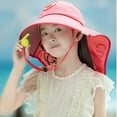 thumbnail image 4 of Miqool Sun Hats for Little/Big Kids UPF 50+ Breathable Wide Brim Bucket Hats Summer UV Protection Ponytail Beach Hat with Neck Flap, 4 of 6