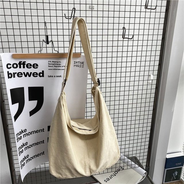 Sac à Bandoulière pour Femmes, Sac Fourre-Tout en Toile, Sac à Main Simple et Grande Capacité pour Femmes
