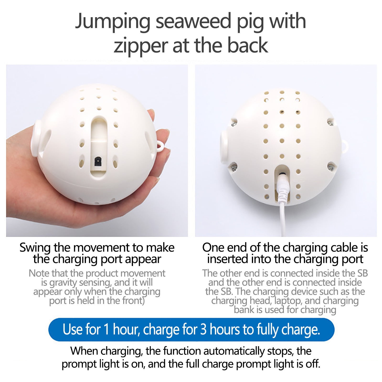 2026 Upgraded Interactive Dog Toys, Active Moving Pet Plush Toy, Rechargeable Squeaky Dog Ball Toy with Recording Sound, Washable Cartoon Pig Plush Toy for Dogs Puppies