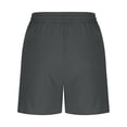 thumbnail image 6 of Ahdbta Linen Shorts for Women Summer Casual High Waisted Wide Leg Drawstring Beach Loose Shorts Comfy Fashion Outfits, 6 of 7