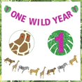 thumbnail image 5 of One Wild Year Banner - Wild One Birthday Banner for Girls, Cheetah Animal Print Garland, Jungle Safari Tropical Zoo Theme Party Decorations, 5 of 6