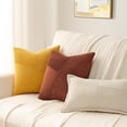 thumbnail image 6 of Set of 2 Sage Green Decorative Throw Pillow Covers 12x12 Inch Soft Corduroy Windmill Textured Striped Patchwork Cushion Cases for Sofa Bed Home Decor, 6 of 7