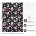thumbnail image 2 of 2 Pcs Pioneer Flower Floral Print Pattern Kitchen Towels, Funny Microfiber Dish Towel Set, 18" X 26" Tea Towels, 2 of 6
