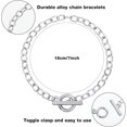 thumbnail image 2 of U8MO Charm Bracelet Blanks Antiqued Silver Link Chain Stainless Steel Cable 7" 80pc, 2 of 2