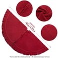 thumbnail image 5 of Ayieyill 48 inches Red Christmas Tree Skirt, Knitted Thick Rustic Xmas Tree Skirt Christmas Decorations Indoor for Holiday Christmas Party Decorations (Wave Red), 5 of 8