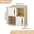 thumbnail image 3 of 4 Cube Storage Organizer,Modern Wooden Storage Cabinet with Sliding Doors,for Living Room,Bedroom,White, 3 of 7