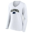 thumbnail image 2 of Women's White Cal Bears Campus Long Sleeve V-Neck T-Shirt, 2 of 3